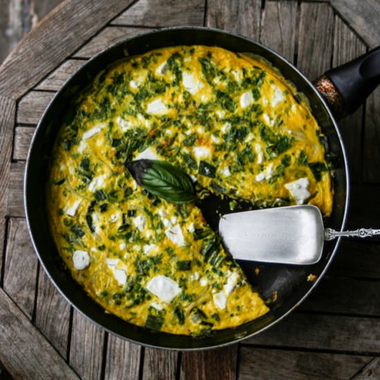 Easy Leek & Celery Frittata