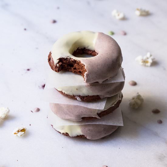 Beetroot Brownie Donuts with Acai