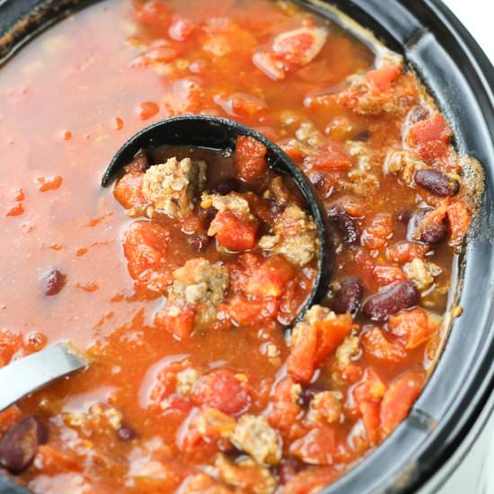 Healthy Beef Crockpot Chili