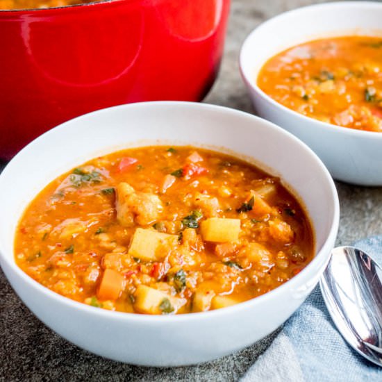 Chunky Lentil & Vegetable Soup