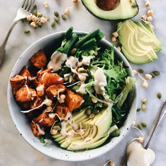 Easy Sweet Potato Buddha Bowl
