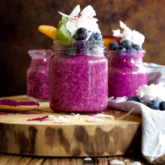 Dragonfruit Buckwheat Pudding