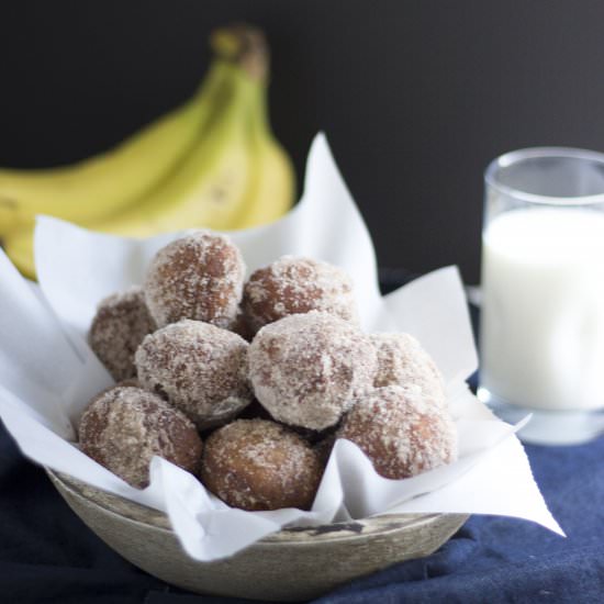 Cinnamon Sugar Banana Donuts