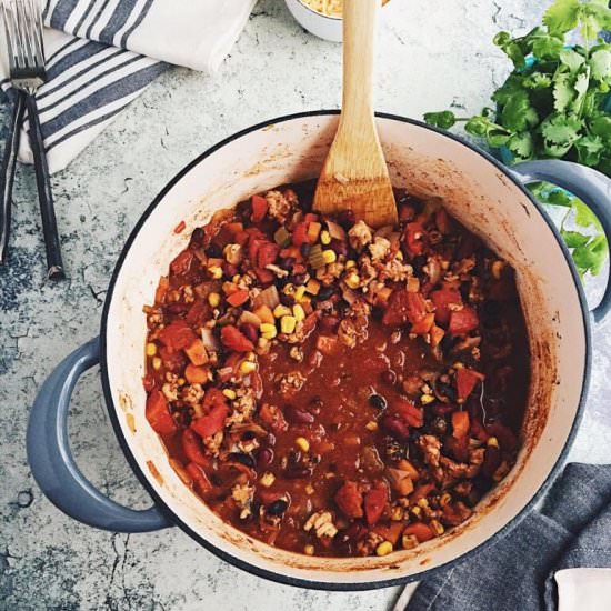 Healthy Turkey and Bean Chili