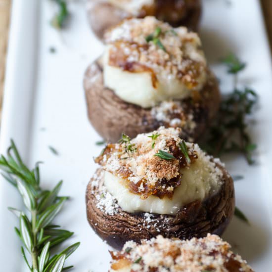 Mashed Potato Herb Stuffed Mushroom