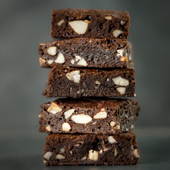 Triple Chocolate Almond Brownies
