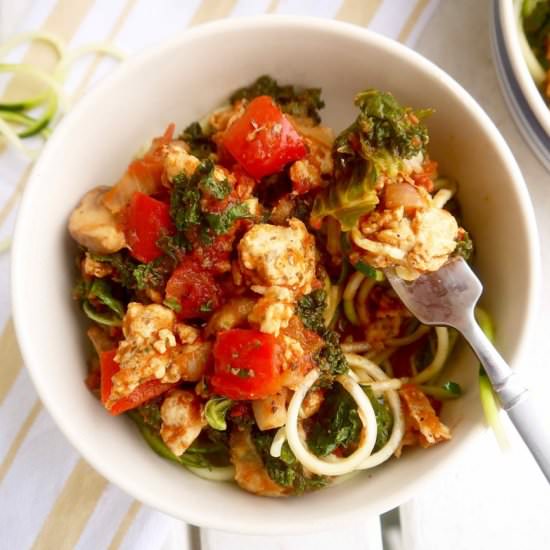 Mushroom, Kale, Chicken