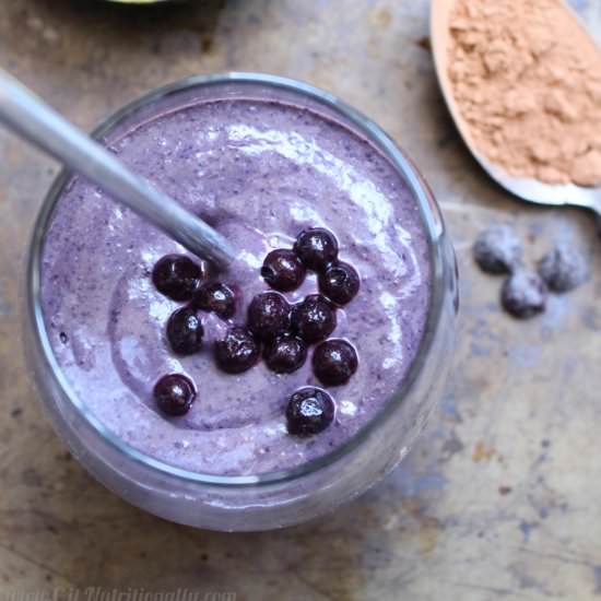 Chocolate and Wild Blueberry Smoothie