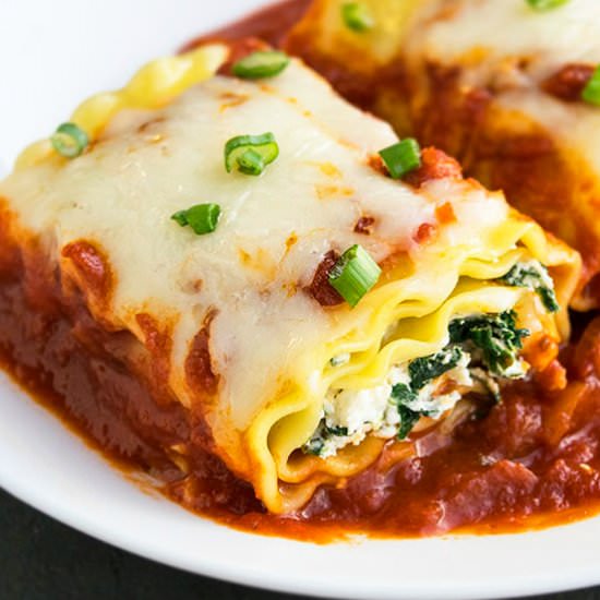 Spinach Lasagna Rolls