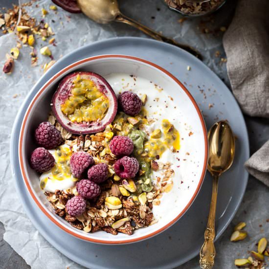 Raspberry & Greek Yogurt Granola