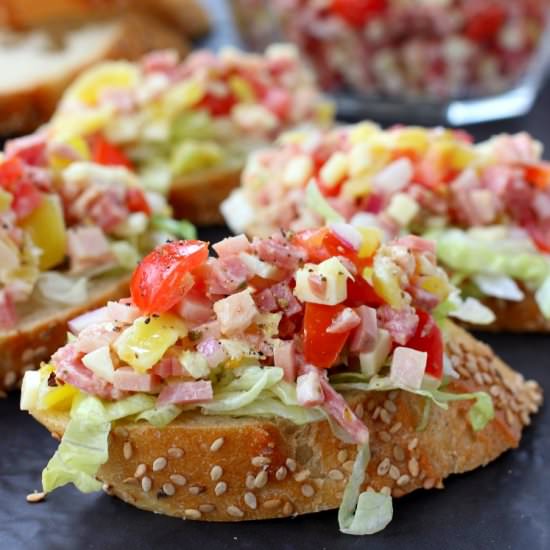 Italian Sub Bruschetta