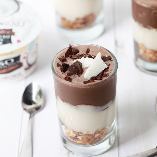 Chocolate Coconut Smoothie Parfait