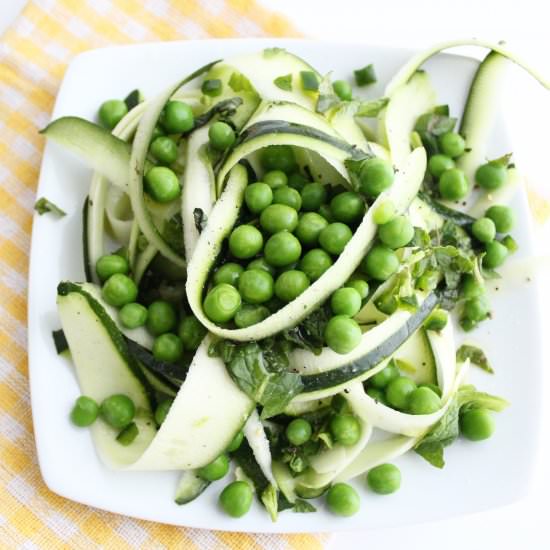 Zucchini Salad with Peas and Mint