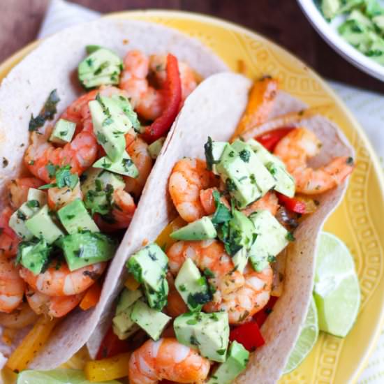 Shrimp Fajitas with Bell Peppers an