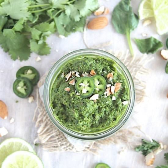Roasted Almond & Jalapeno Pesto