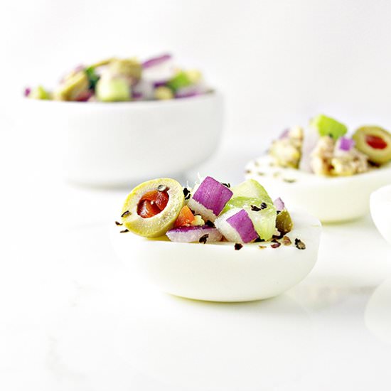 Paleo Tuna Salad-Stuffed Eggs