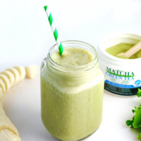 Detox Matcha Banana Kale Smoothie