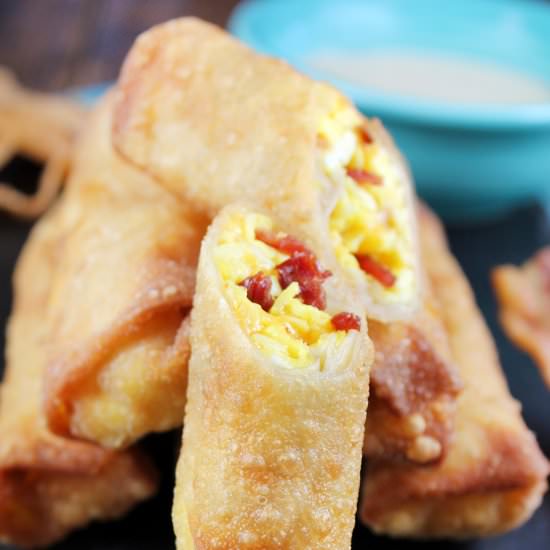 Bacon Egg and Cheese Eggrolls