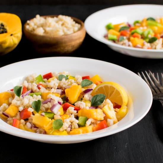 Brown Rice Papaya Salad