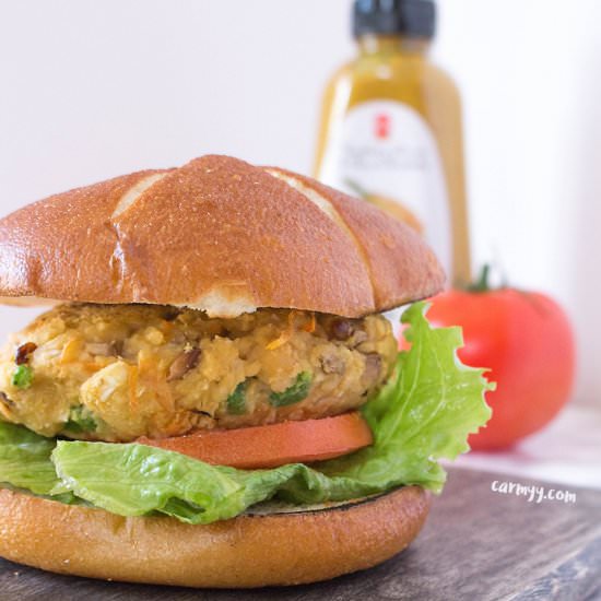 Chickpea Brown Rice Burger