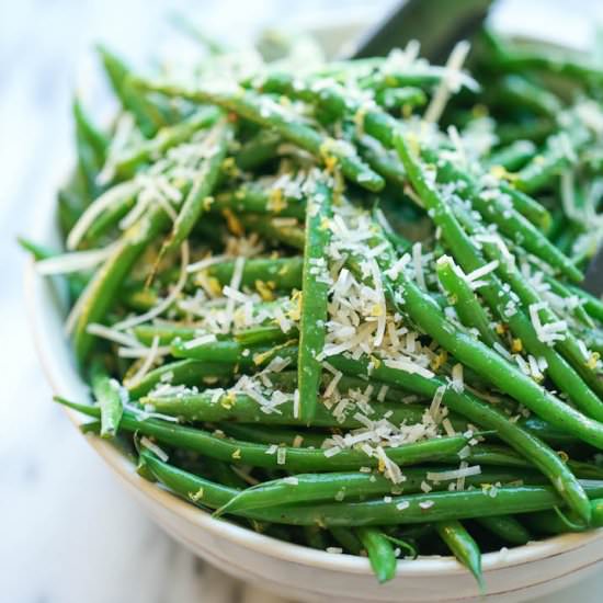 Lemon Parmesan Green Beans