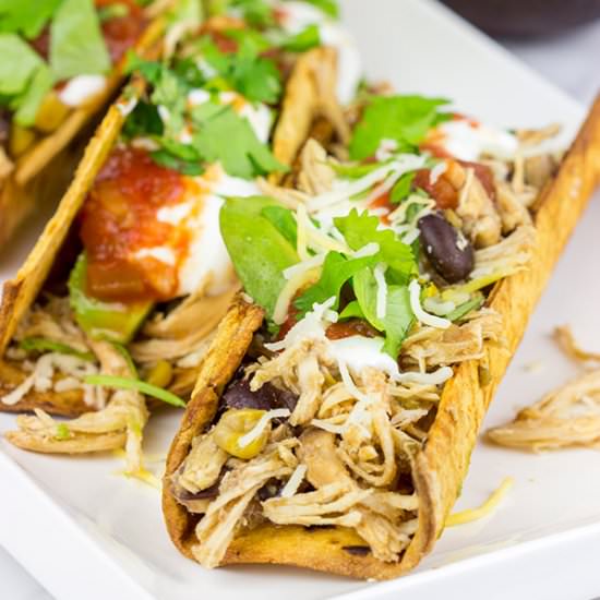 Slow Cooker SW Chicken Tacos