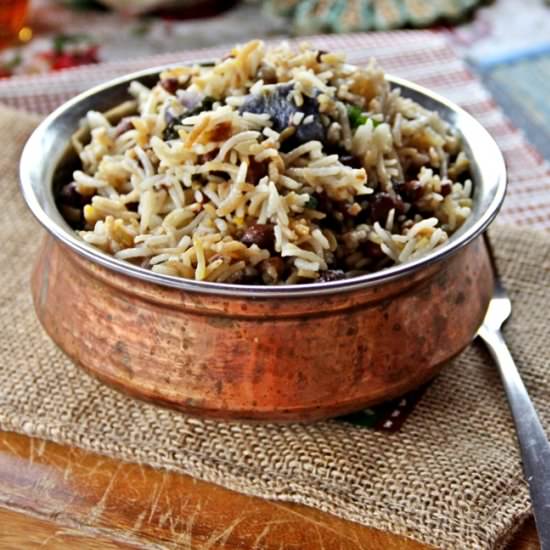 Brown Chickpea Potato Biryani