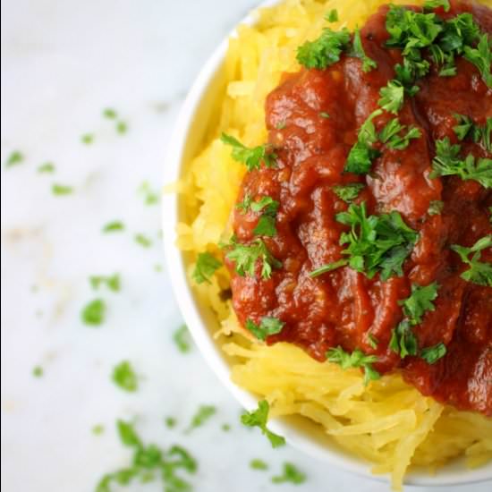 Roasted Spaghetti Squash Marinara