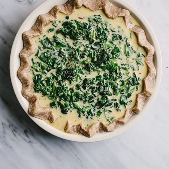 Spinach & Caramelized Onion Quiche