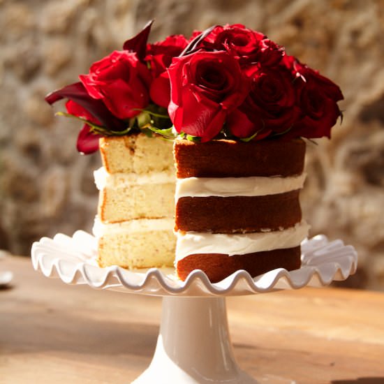 Naked Vanilla Cake