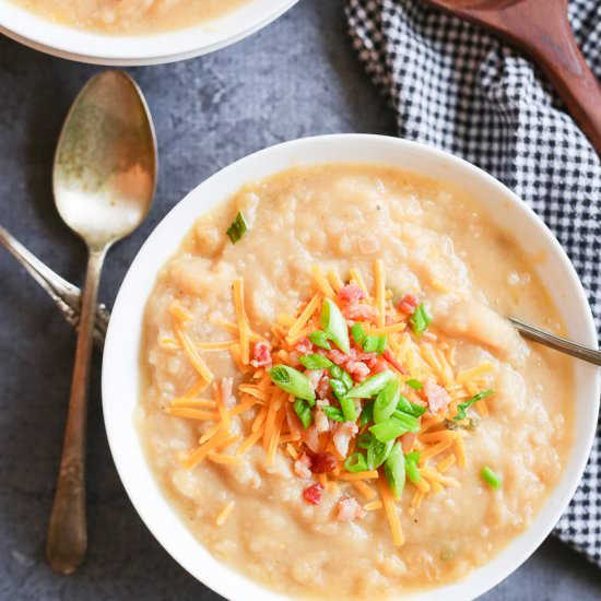 Skinny Loaded Baked Potato Soup