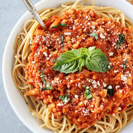 Cauliflower Bolognese