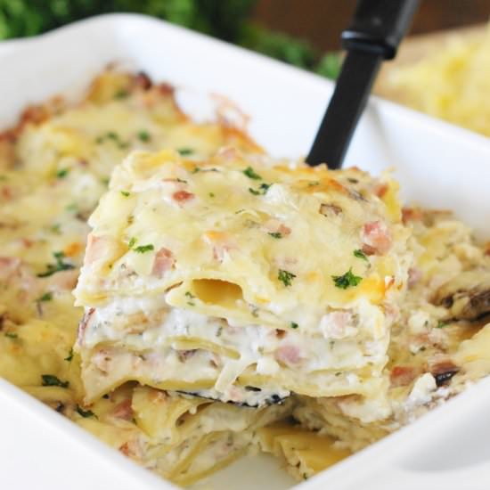 Ham & Cheese Lasagna