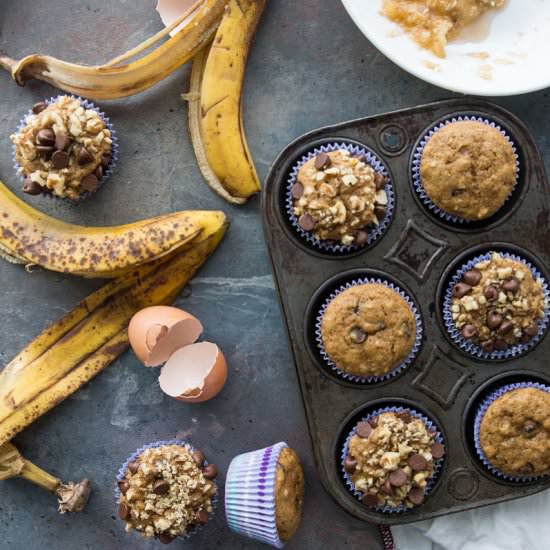 Chocolate Chip Banana Nut Muffins