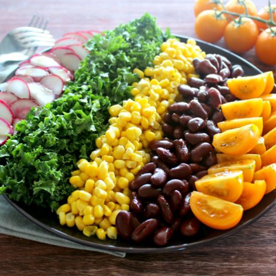 Mexican Chopped Corn & Kale Salad