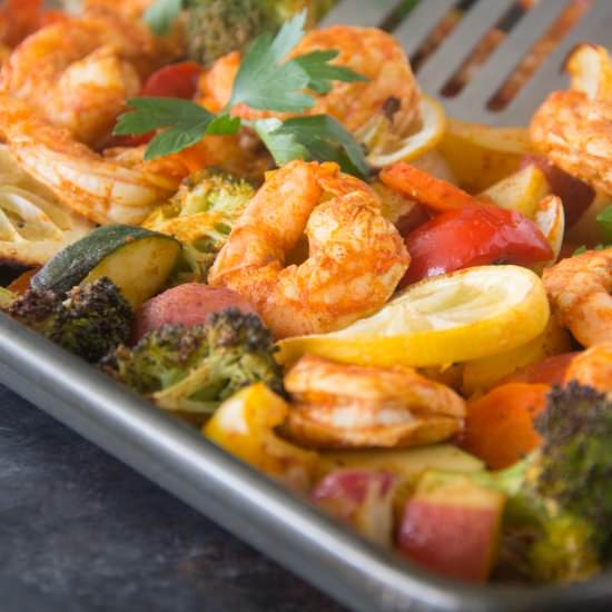 Sheet-Pan Roasted Shrimp & Veggies