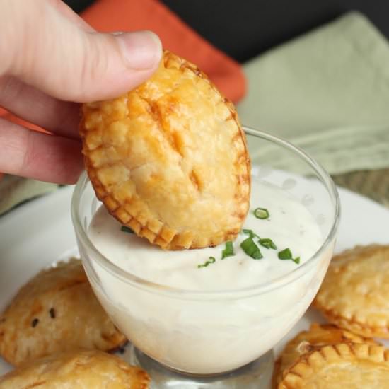 Buffalo Chicken Football Pockets