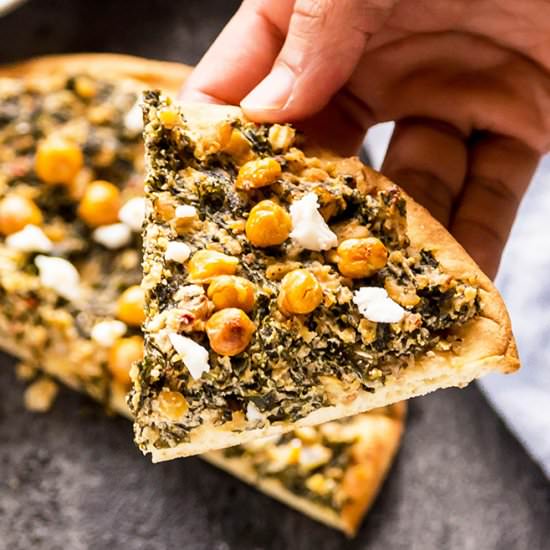 Kale Tahini Flatbreads