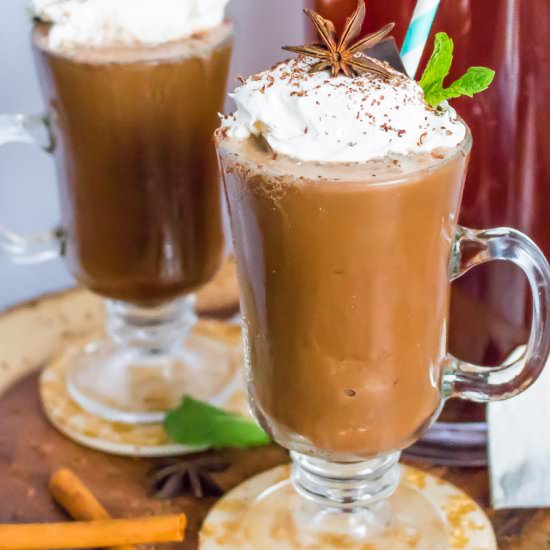 Frosty Vegan Chai Hot Chocolate