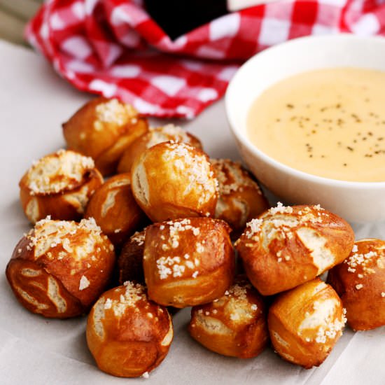 Pretzel Bites with Chipotle Queso