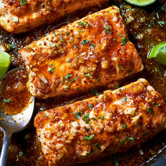 Spicy Honey Garlic Salmon