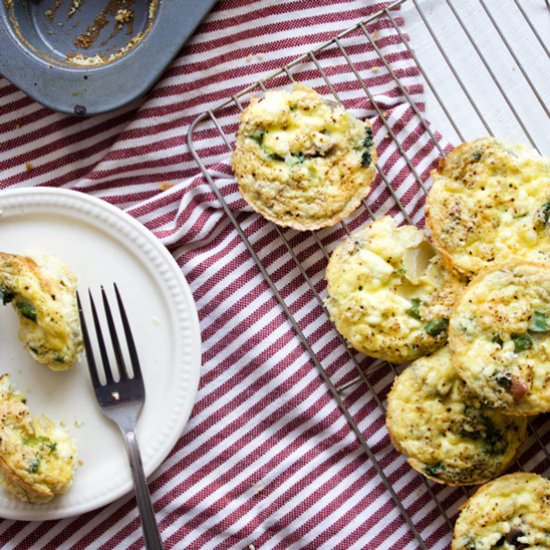 Mushroom, Pepper, and Kale Mini Frittatas