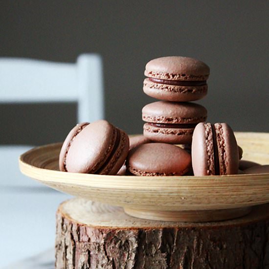 Salted Chocolate Macarons