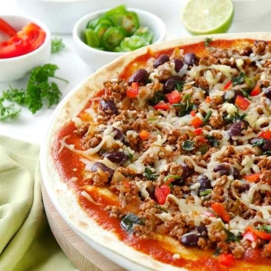 Mexican Tortilla Pizza
