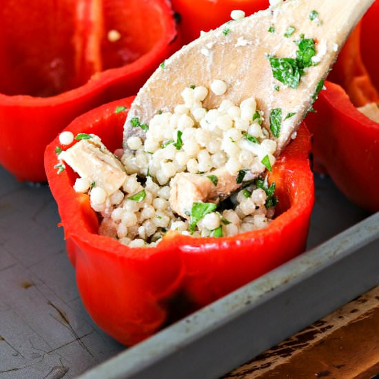 Chicken & Couscous Stuffed Peppers