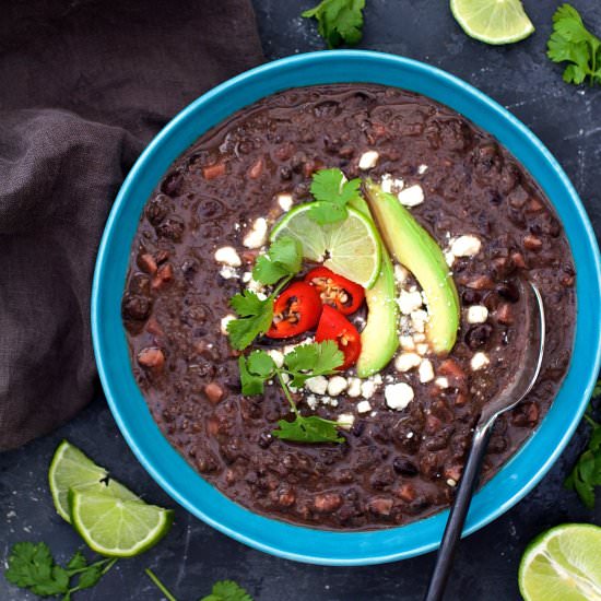 Black Bean Soup with Ham