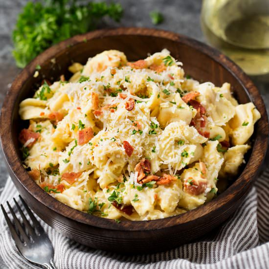 20 Minute Tortellini Carbonara