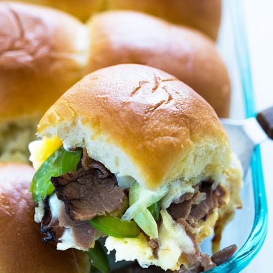Philly Cheesesteak Sliders
