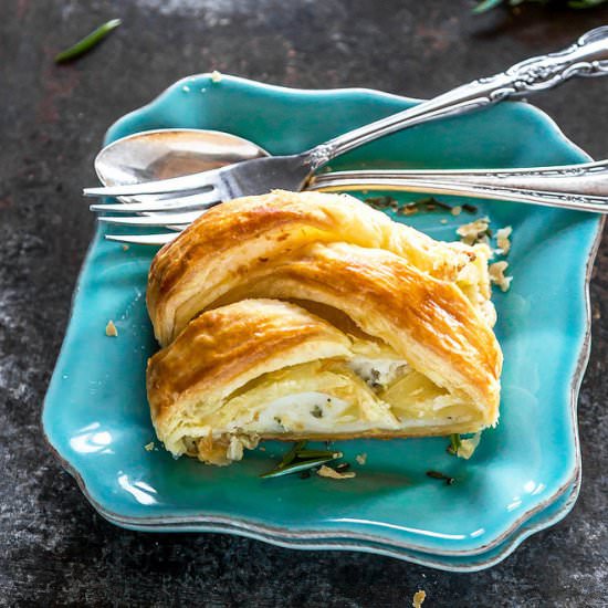 Mashed Potato Puff Pastry Braid