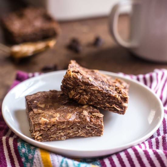 Chocolate Peanut Butter Oat Bars